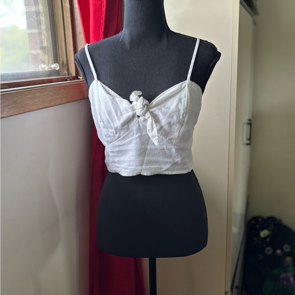 White Strappy Crop Top